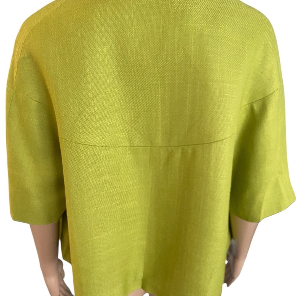 Kate Spade NY Lime Green Cropped Micah open front jacket - Picture 5 of 12